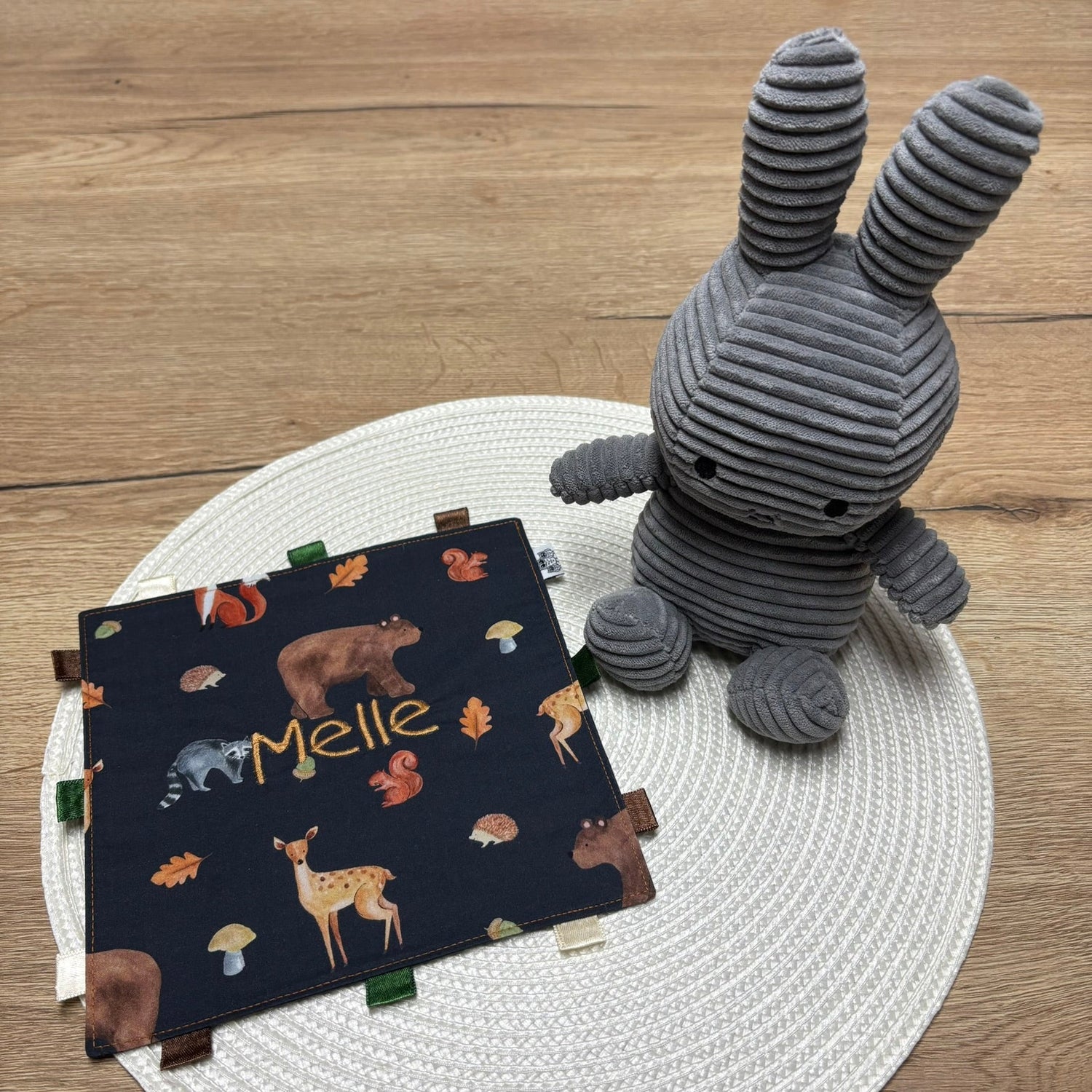 Knisperdoekjes met naam klein (20x20cm)