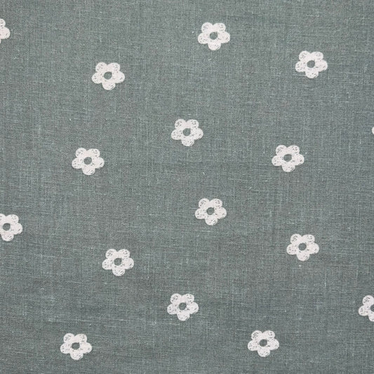 Knisperdoekje witte bloemetjes klein (20x20cm)