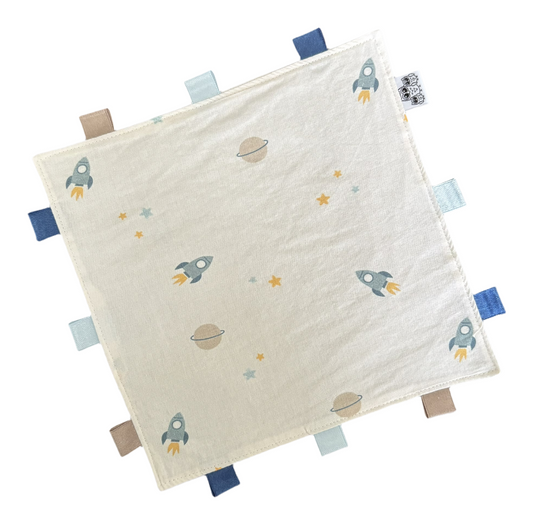 Knisperdoekje raket klein (20x20cm)