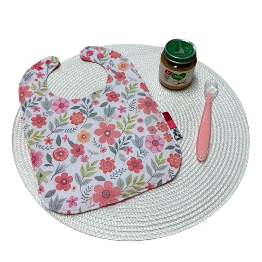 Kleine knoeiers roze bloemen slab