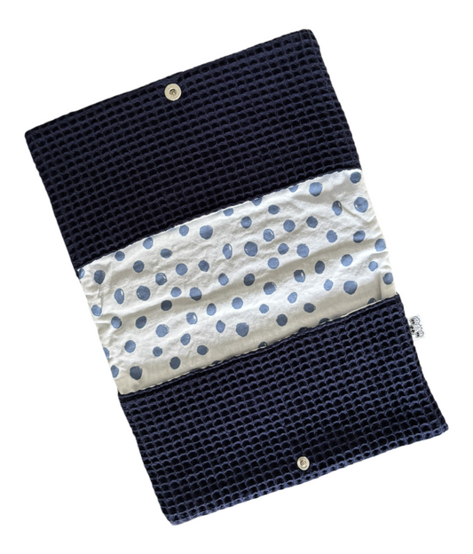 Luieretui blauwe stippen